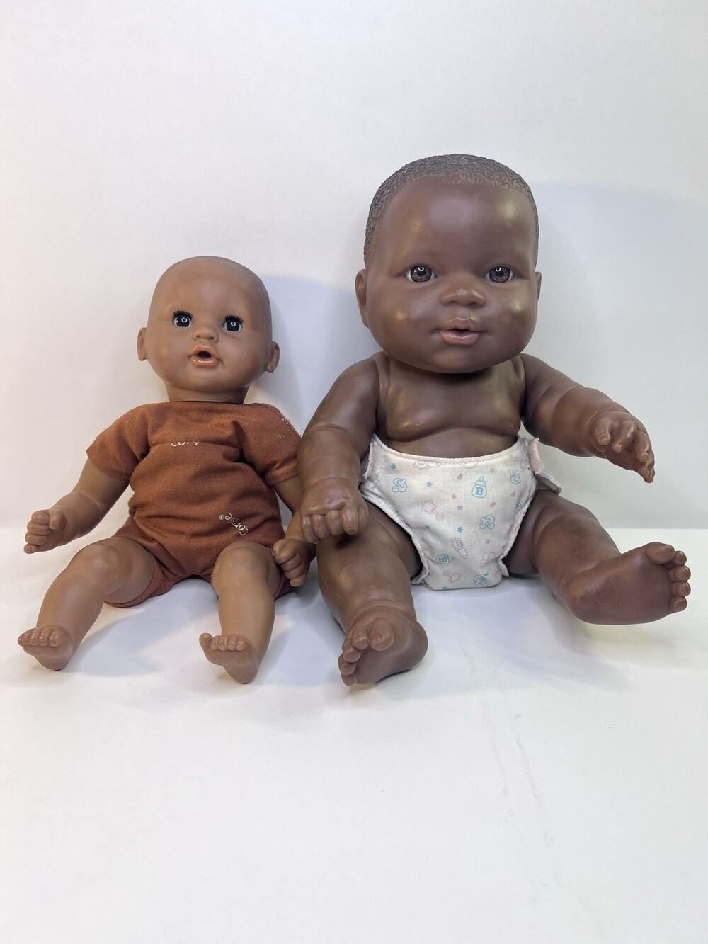 Black African American Baby Doll Set. Berenguer Baby Doll & Corolle Baby Doll